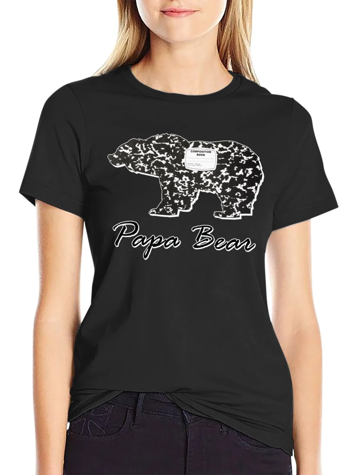 Papa Bear Composition Book T-Shirt product image 2