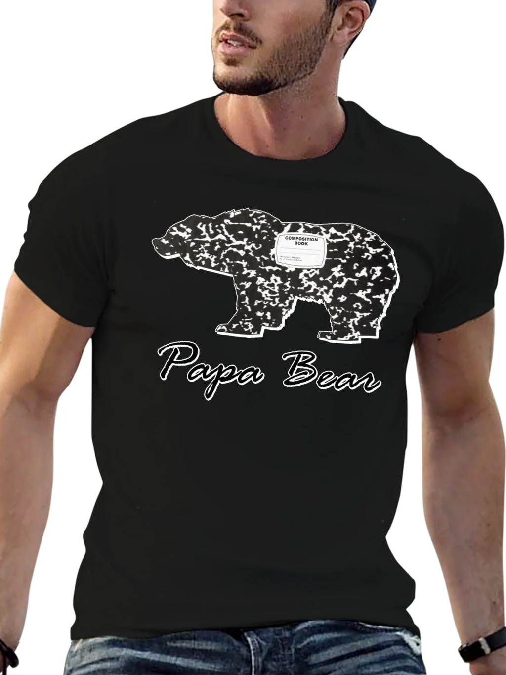 Papa Bear Composition Book T-Shirt product image 6