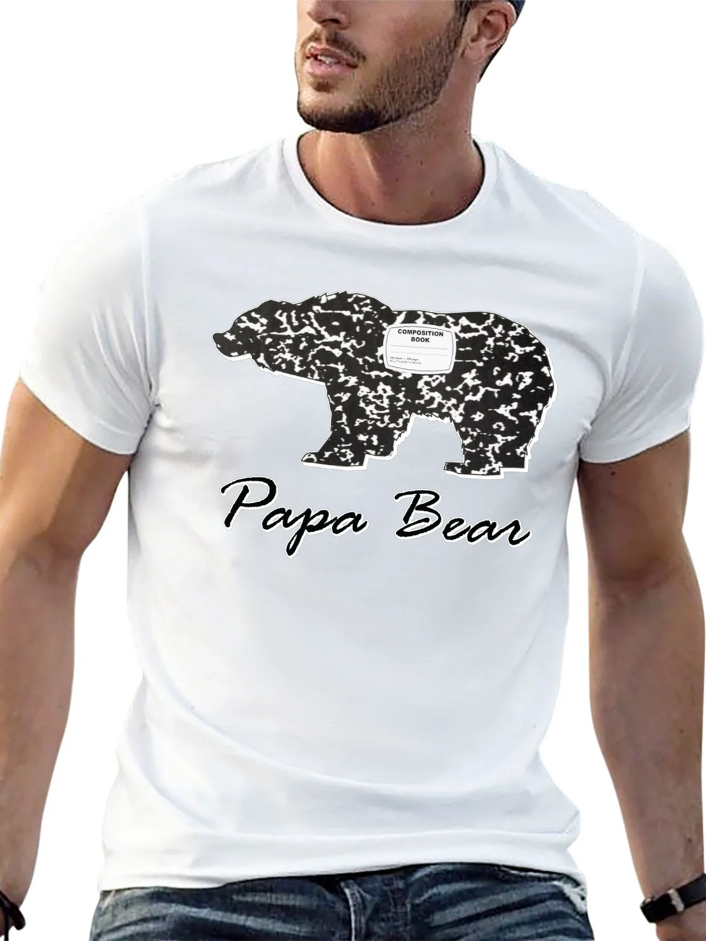 Papa Bear Composition Book T-Shirt product image 12
