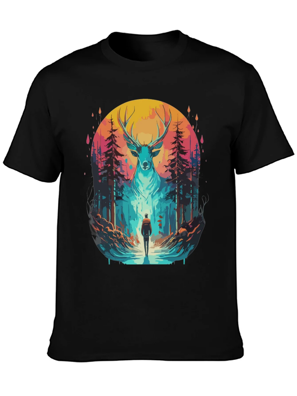 Deer Forest Graphic Tee - Nature Adventure product image 3