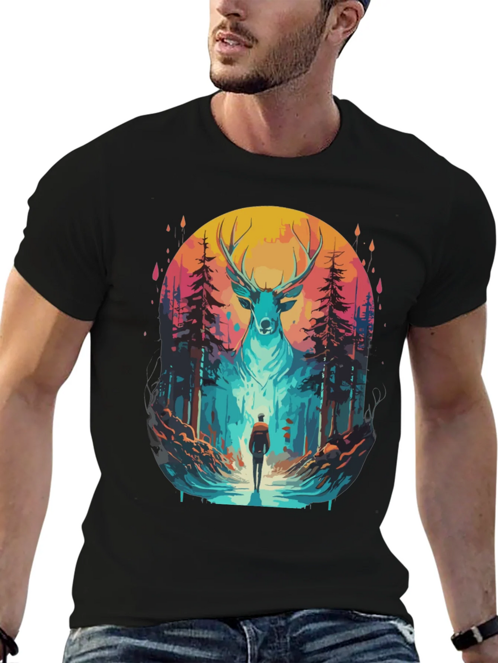 Deer Forest Graphic Tee - Nature Adventure product image 6