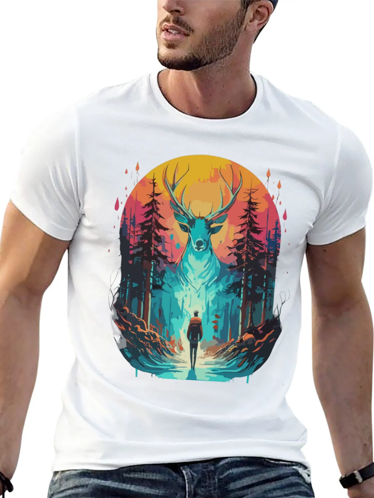 Deer Forest Graphic Tee - Nature Adventure product image 11