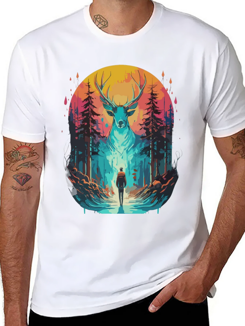 Deer Forest Graphic Tee - Nature Adventure product image 7