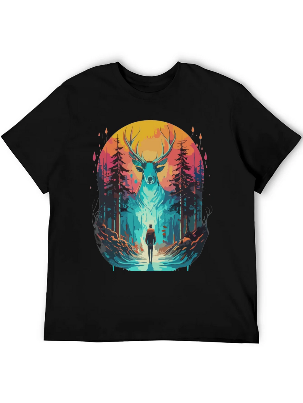 Deer Forest Graphic Tee - Nature Adventure product image 5