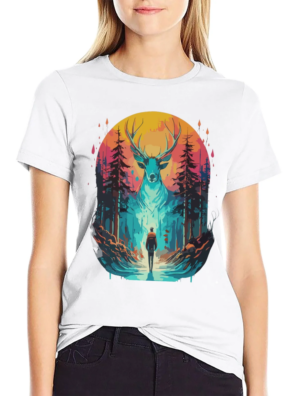 Deer Forest Graphic Tee - Nature Adventure product image 8