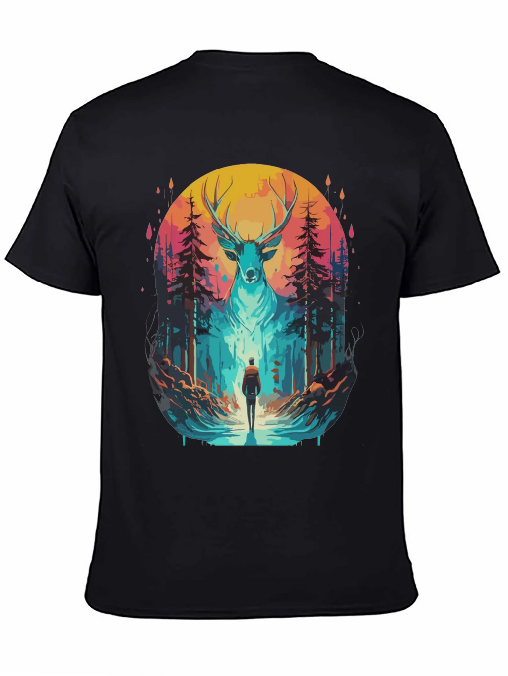 Deer Forest Graphic Tee - Nature Adventure product image 4