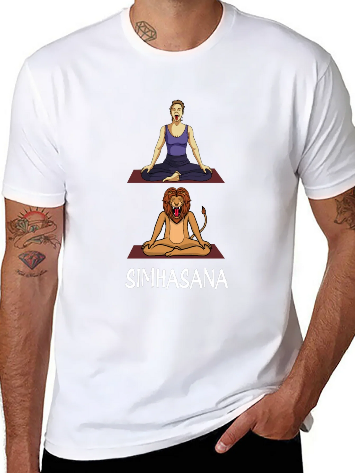 Simhasana Yoga Pose T-Shirt - Lions Breath product image 7