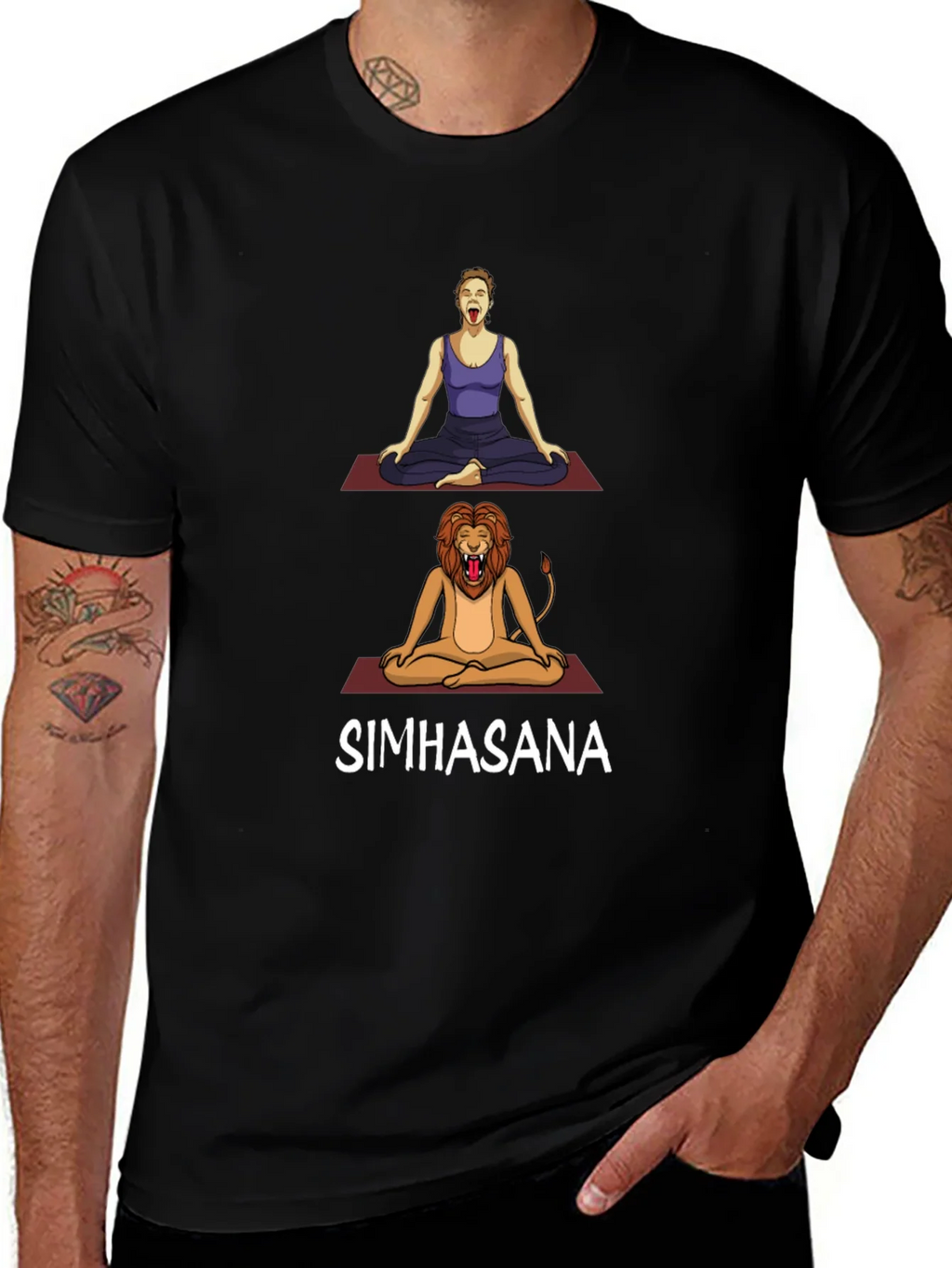 Simhasana Yoga Pose T-Shirt - Lions Breath product image 1