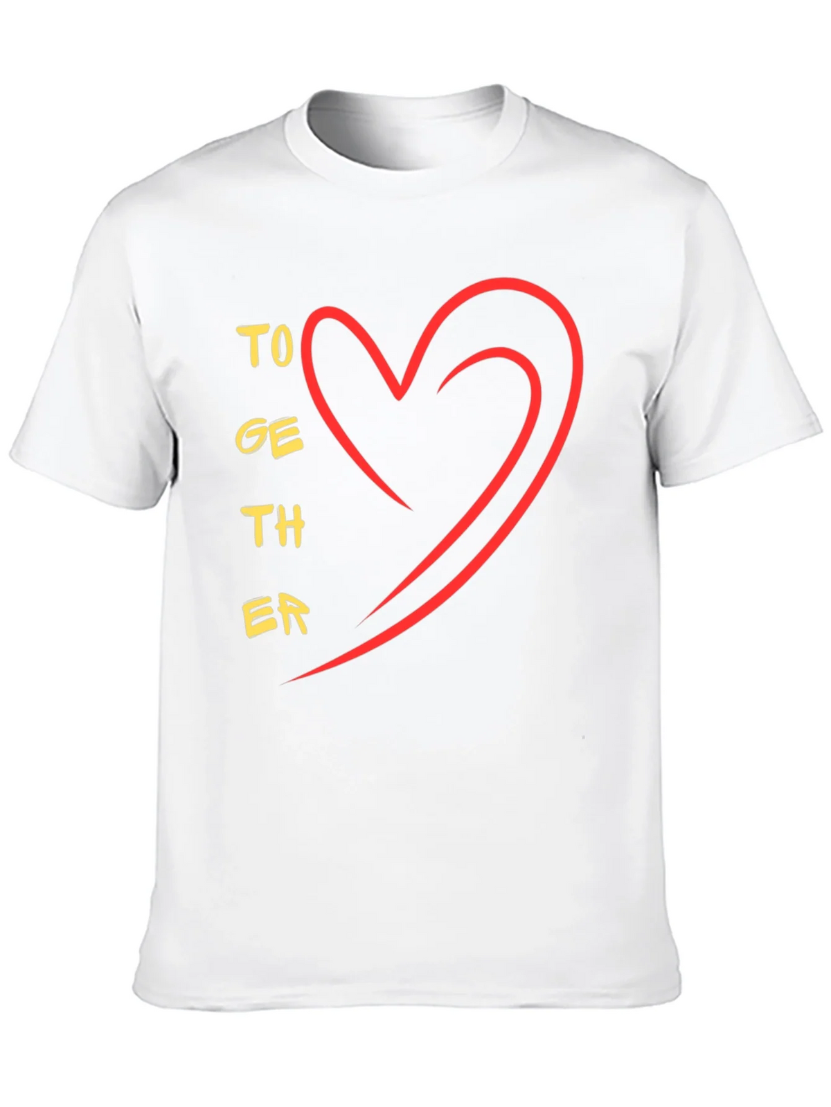 Together Heart Graphic Tee - Stylish Black Casual T-Shirt product image 9