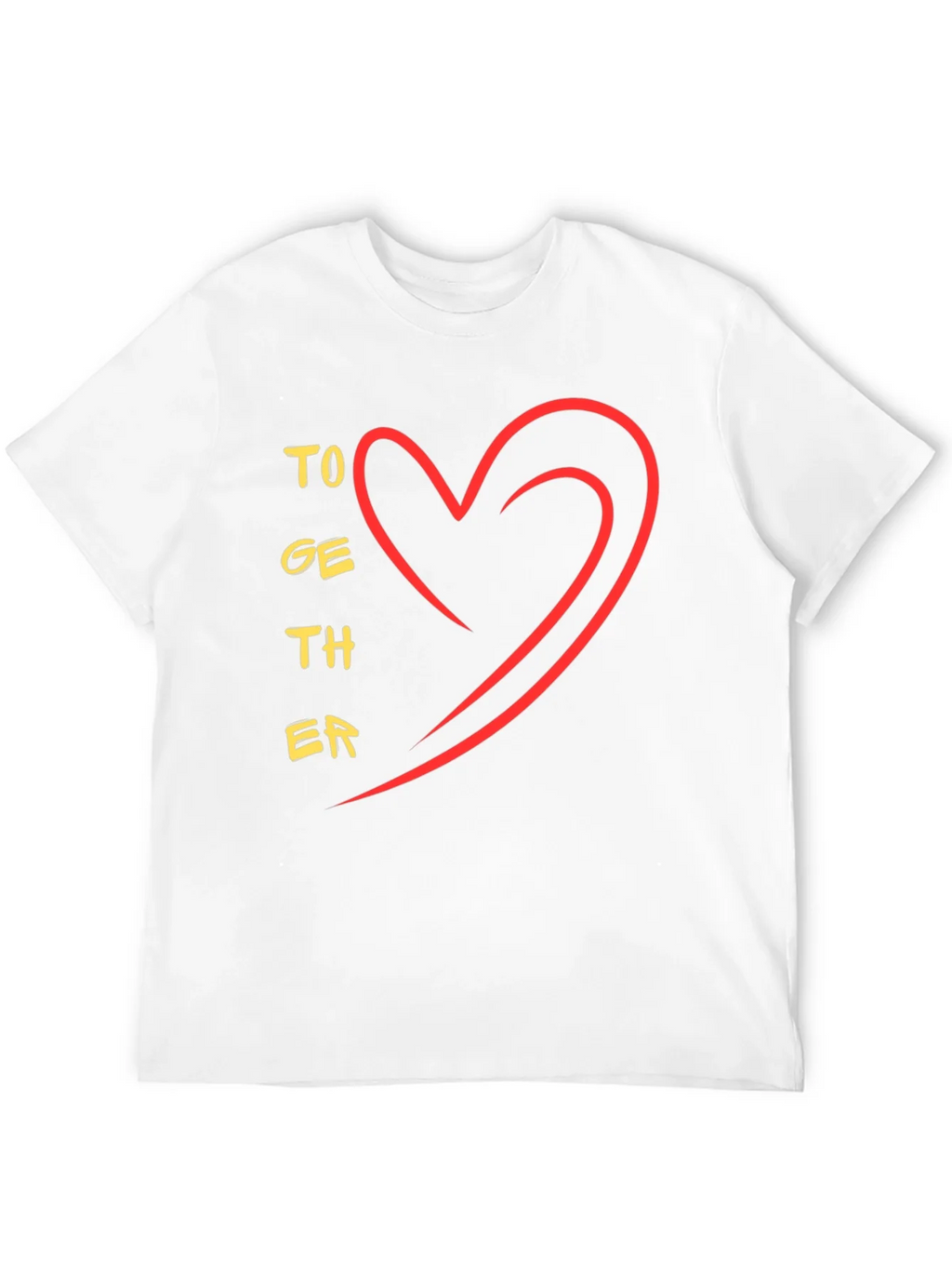 Together Heart Graphic Tee - Stylish Black Casual T-Shirt product image 11