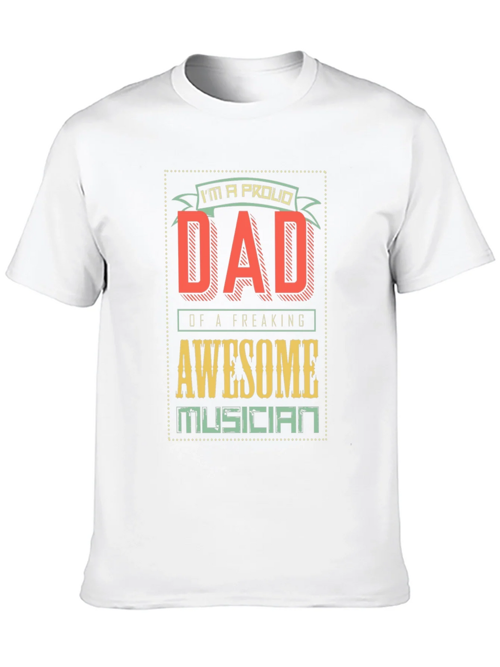 Proud Dad of Awesome Musician T-Shirt product image 5