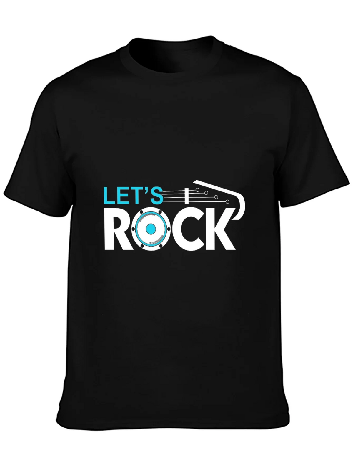 Lets Rock T-Shirt - Black Cotton Graphic Tee product image 3