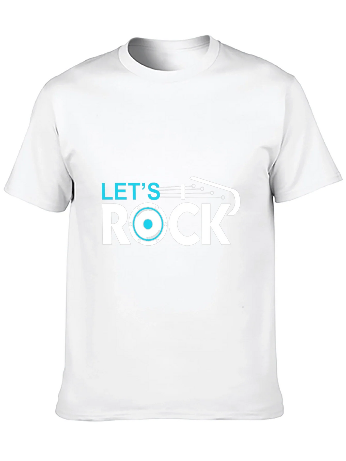 Lets Rock T-Shirt - Black Cotton Graphic Tee product image 9