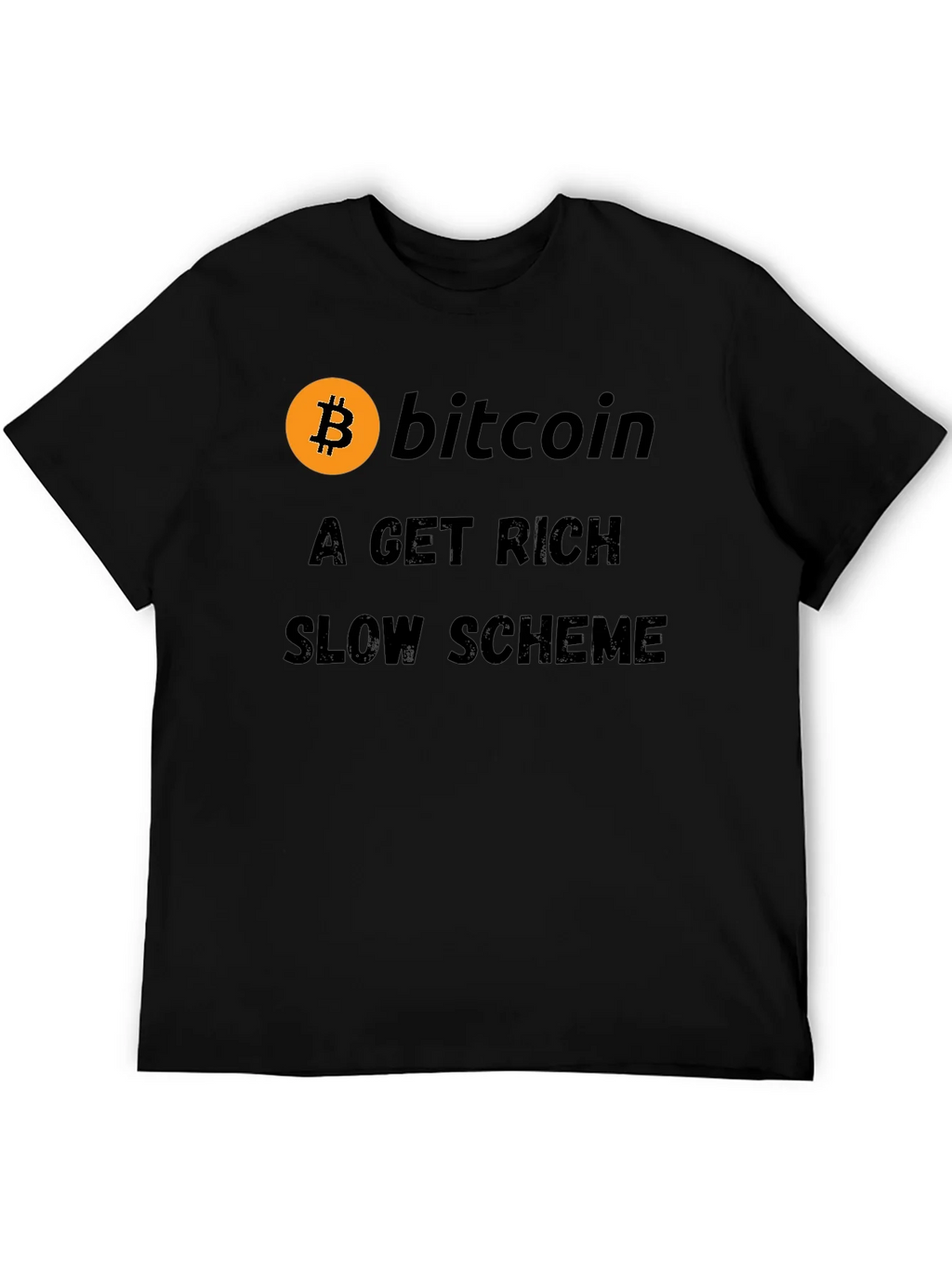 Bitcoin Get Rich Slow Scheme Black T-Shirt product image 5