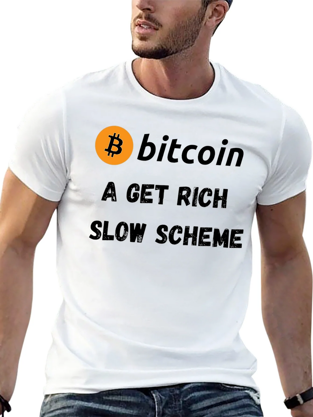 Bitcoin Get Rich Slow Scheme Black T-Shirt product image 12