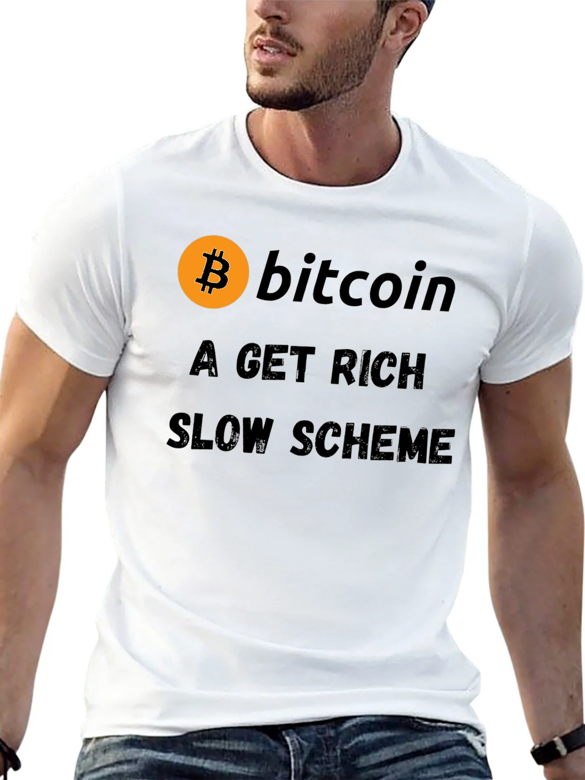 Bitcoin Get Rich Slow Scheme Black T-Shirt product image 12