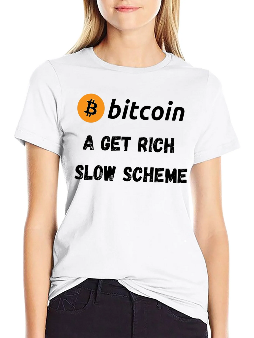 Bitcoin Get Rich Slow Scheme Black T-Shirt product image 8