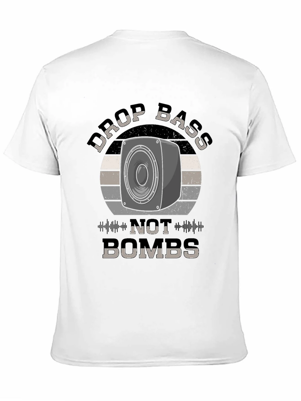 Drop Bass Not Bombs Black Graphic Tee product image 10