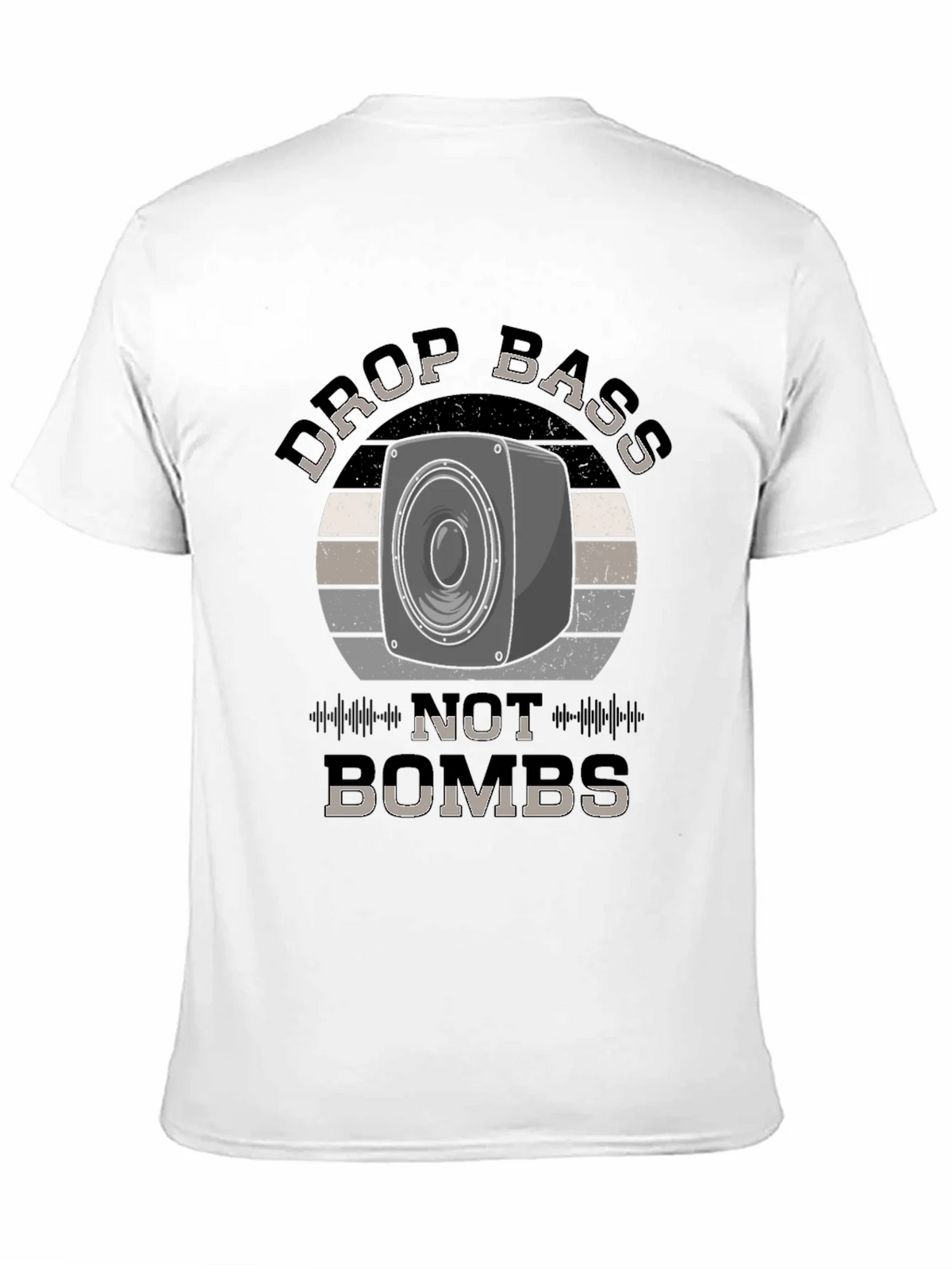 Drop Bass Not Bombs Black Graphic Tee product image 10