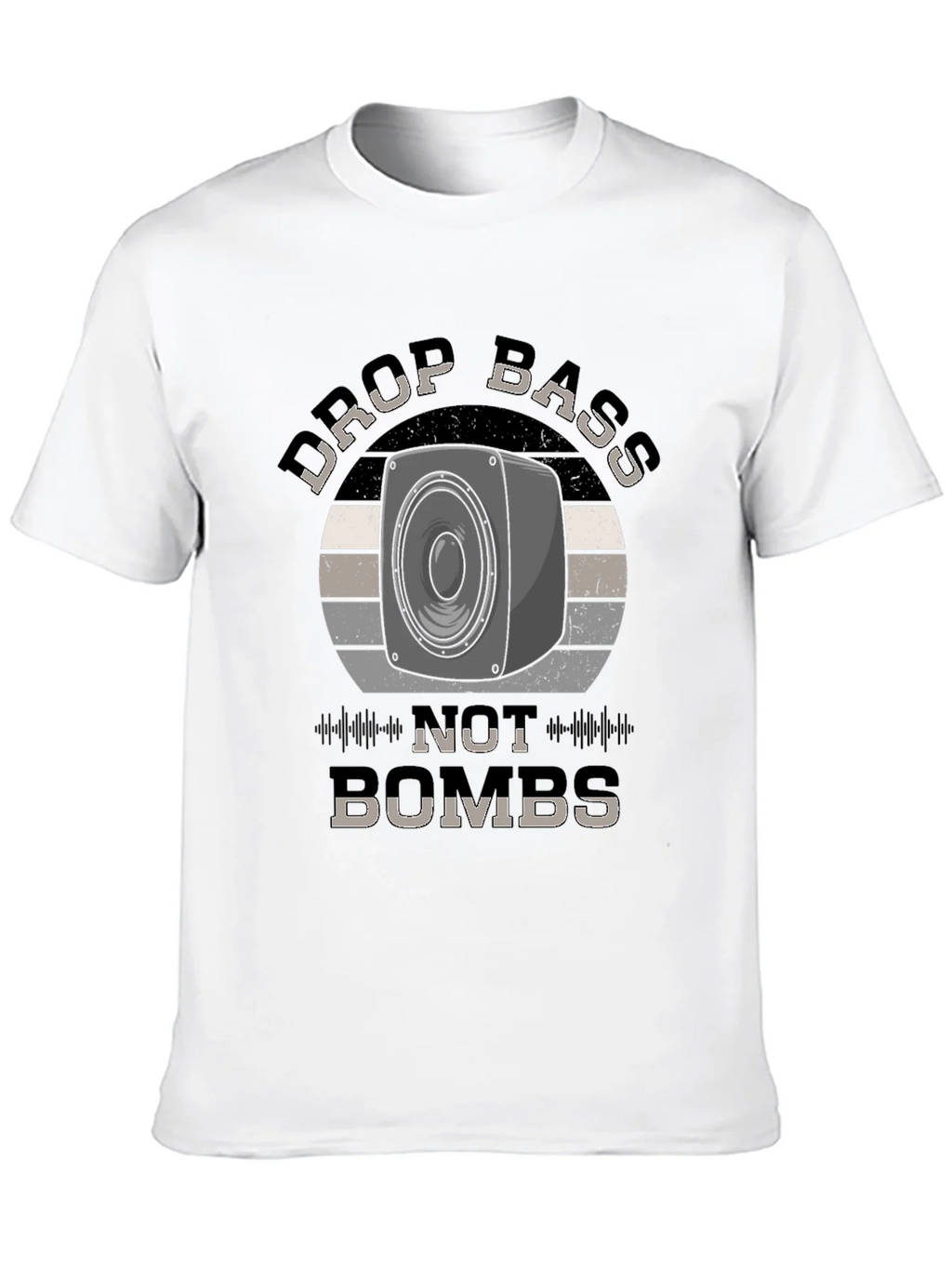 Drop Bass Not Bombs Black Graphic Tee product image 9
