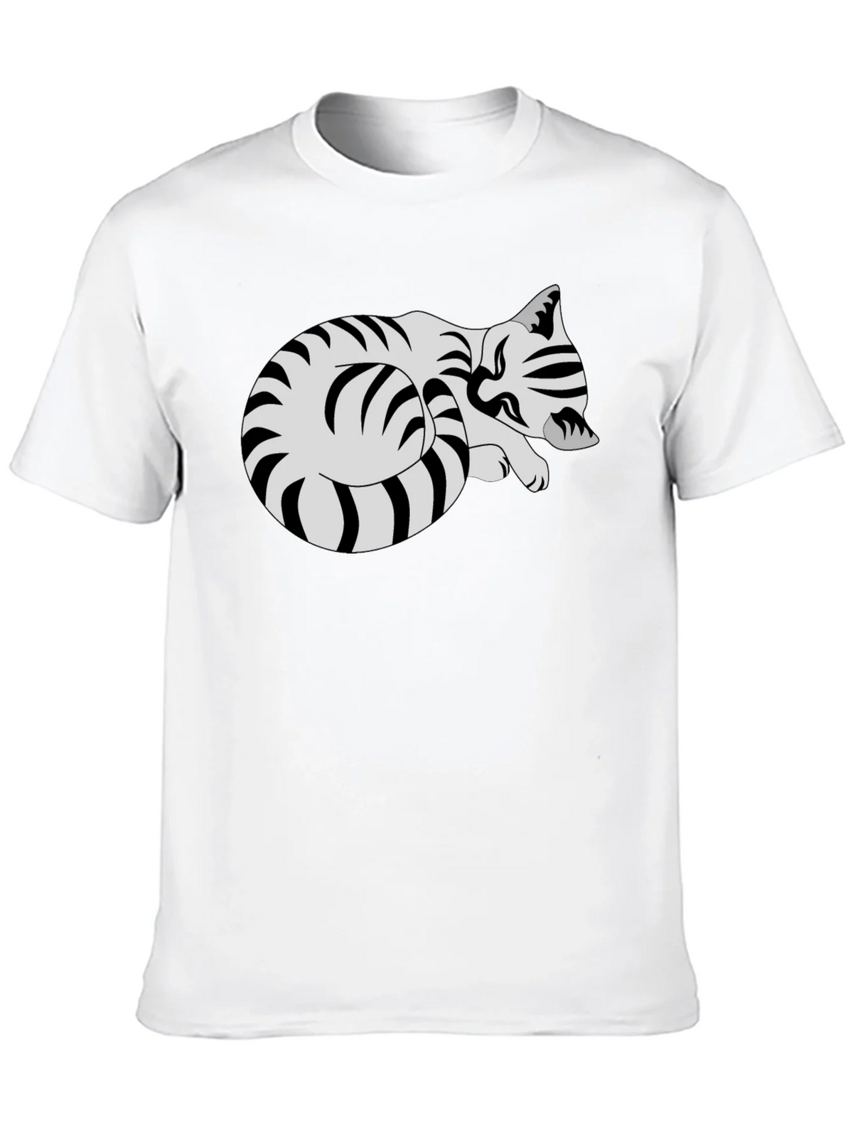Striped Cat Graphic Tee - Comfy Casual Style product image 7