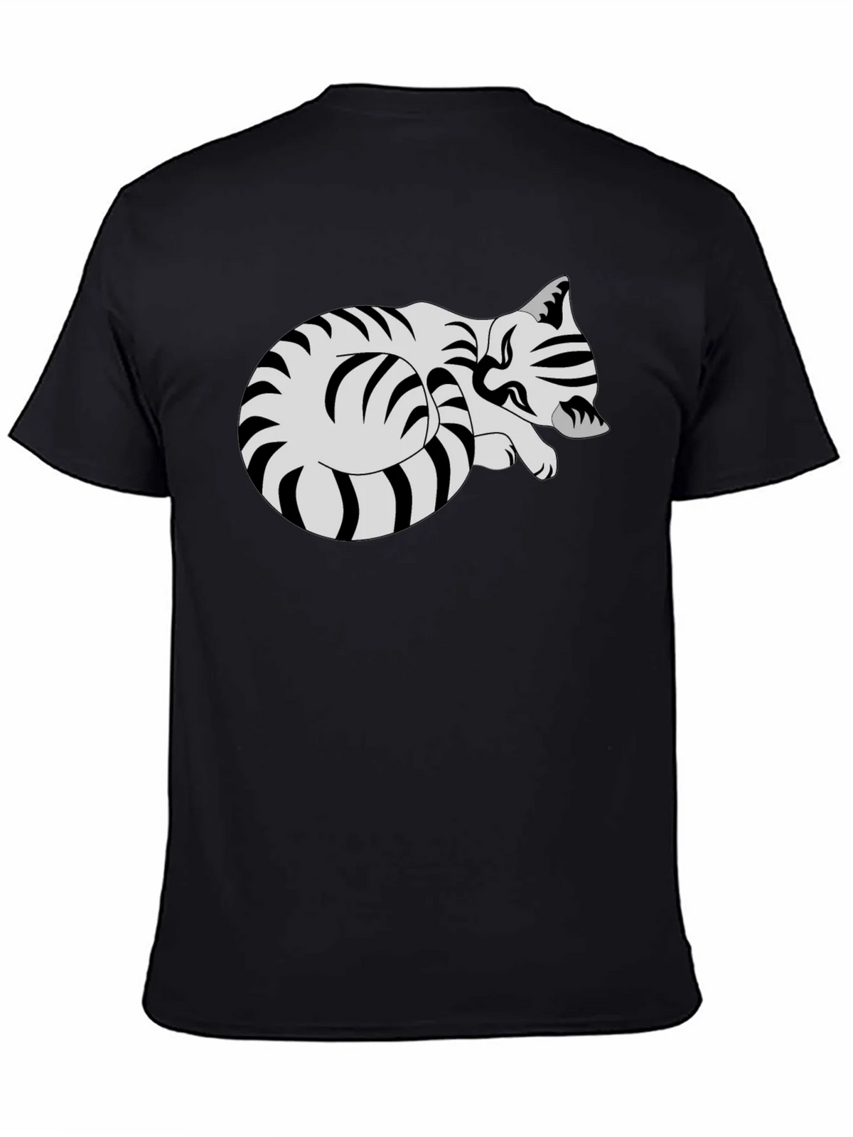 Striped Cat Graphic Tee - Comfy Casual Style product image 3