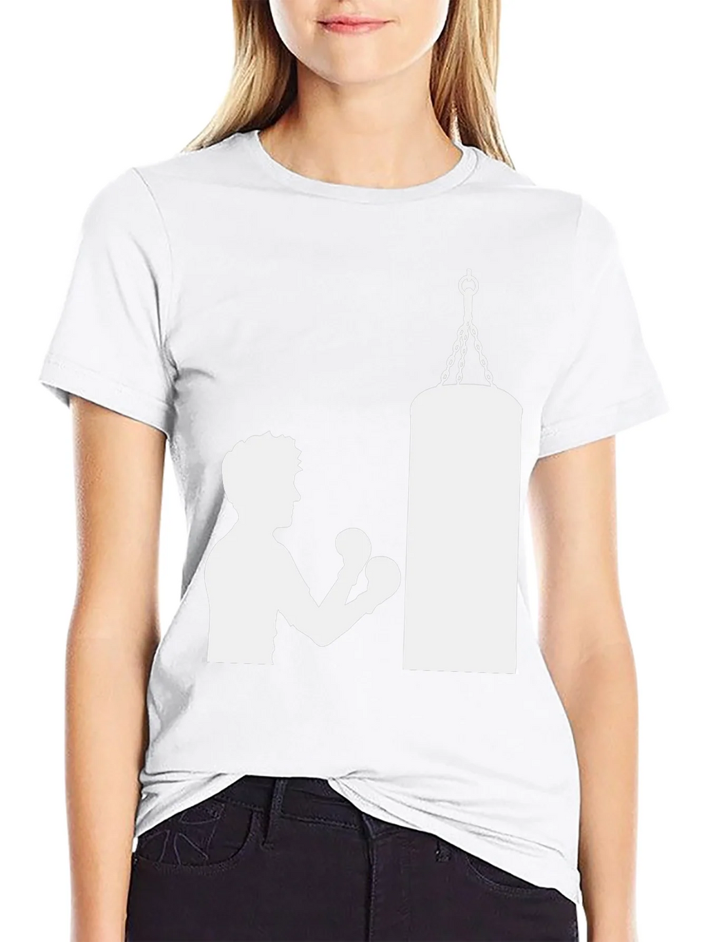 Boxing Silhouette T-Shirt - Punching Bag Graphic Tee