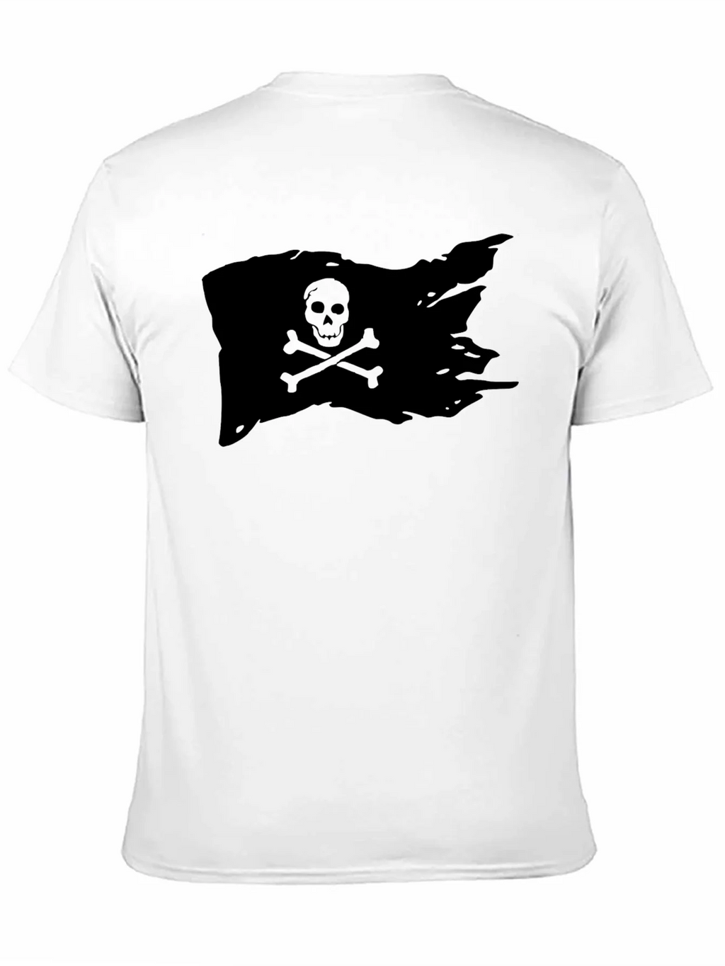 Black Pirate Flag T-Shirt Skull Bones Graphic Tee product image 10