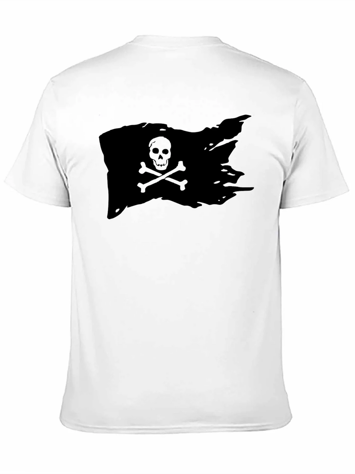Black Pirate Flag T-Shirt Skull Bones Graphic Tee product image 10