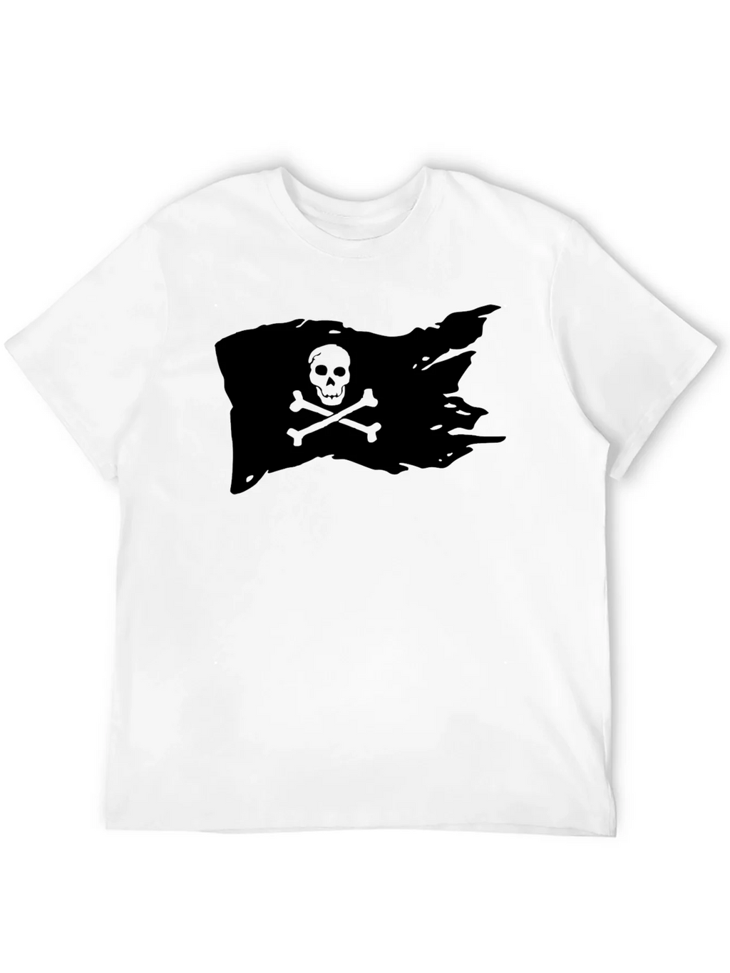 Black Pirate Flag T-Shirt Skull Bones Graphic Tee product image 11