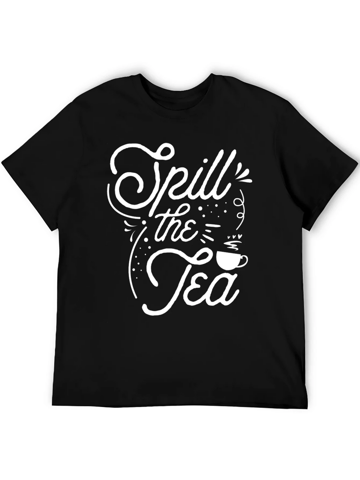 Spill the Tea Graphic Tee - Trendy Black T-Shirt product image 4
