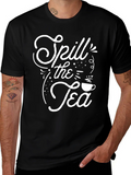 Spill the Tea Graphic Tee - Trendy Black T-Shirt product image 1
