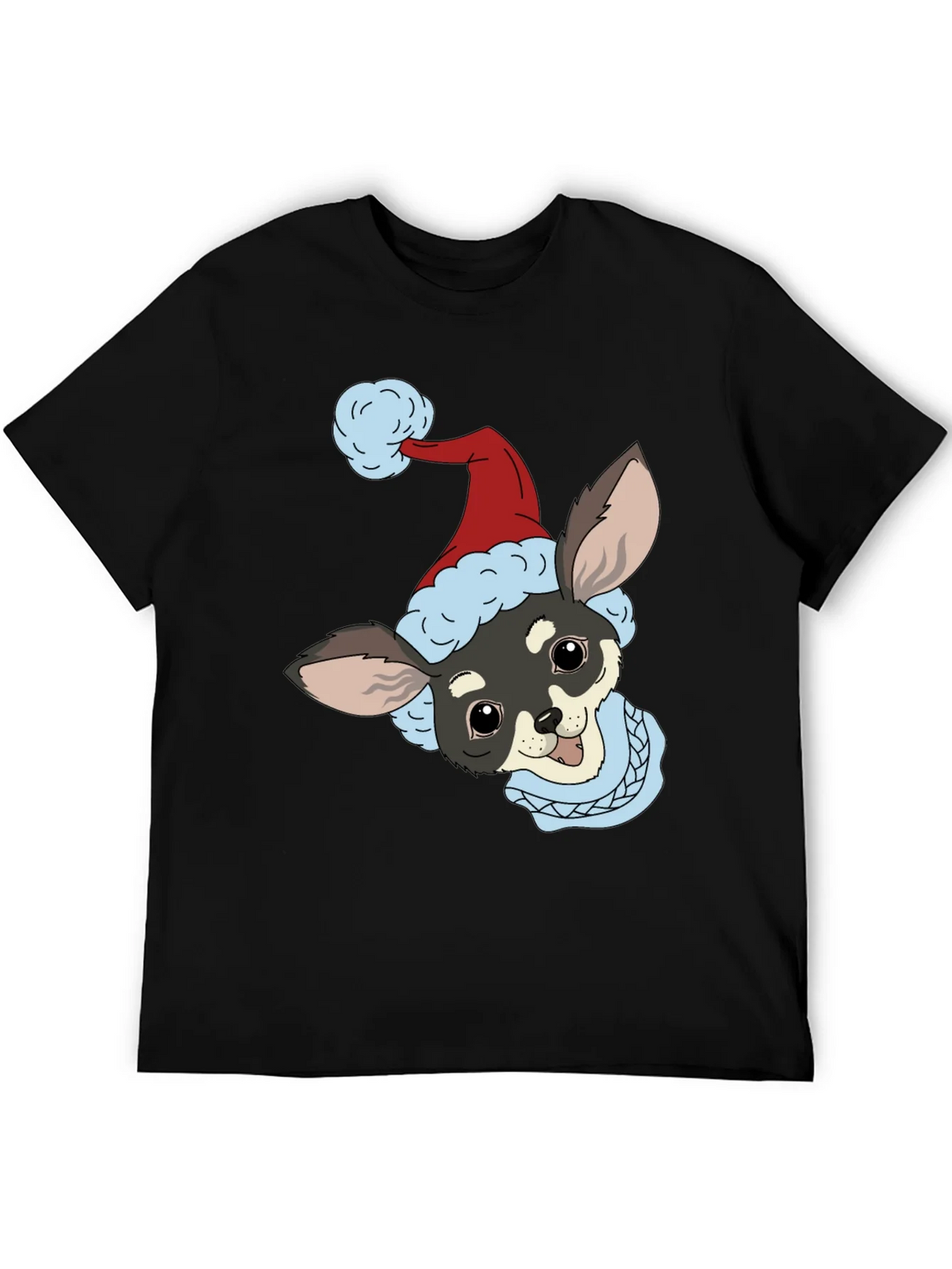 Christmas Dog Graphic Tee - Holiday Style