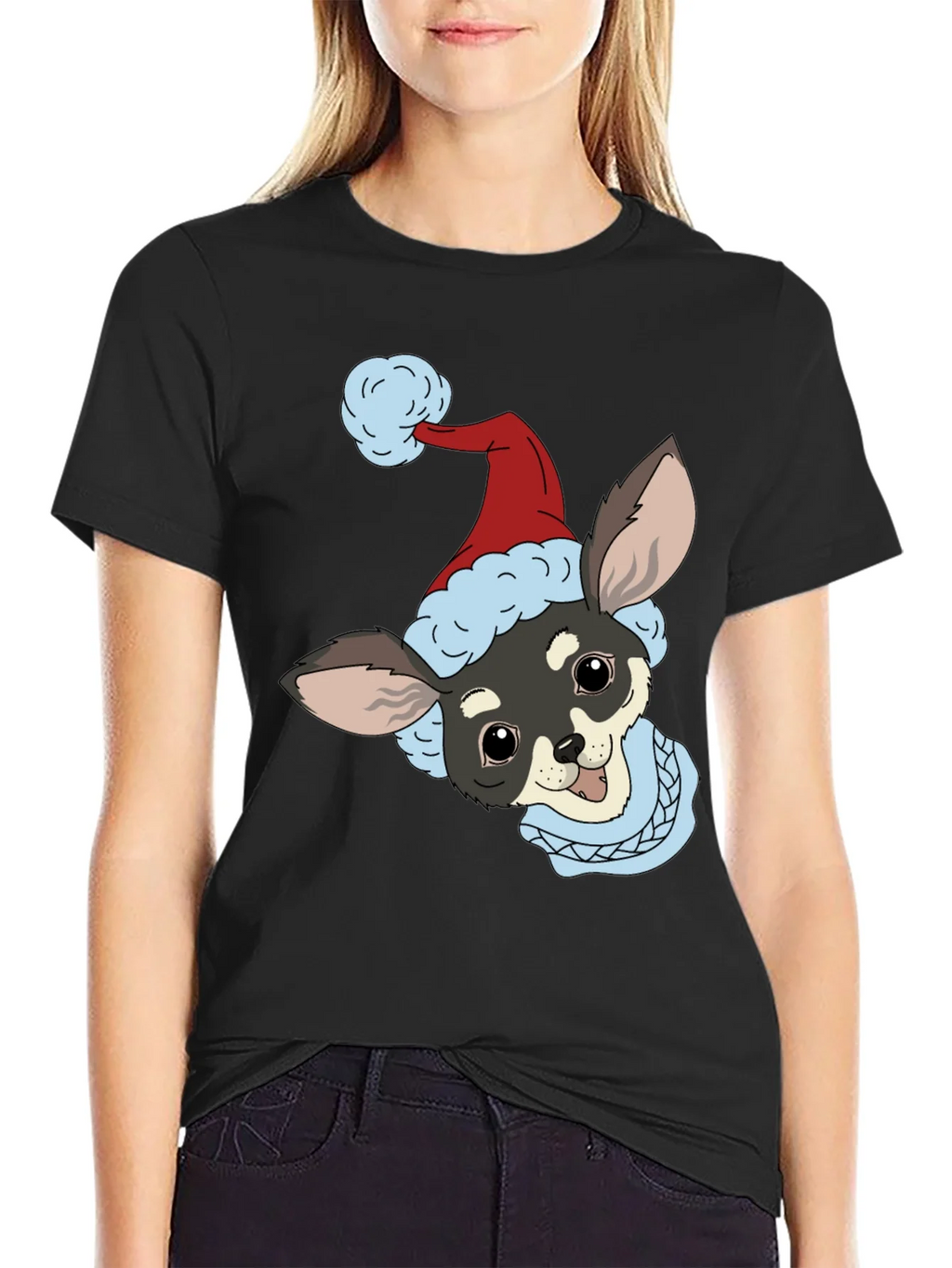 Christmas Dog Graphic Tee - Holiday Style