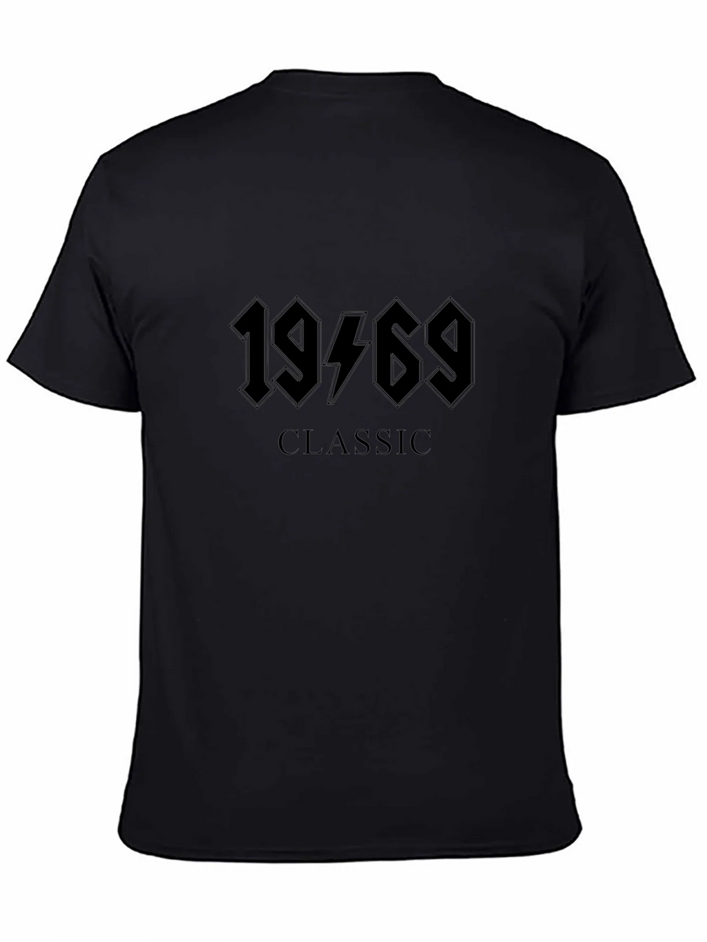 1969 Classic Rock Style Graphic Tee - Black Cotton T-Shirt product image 4