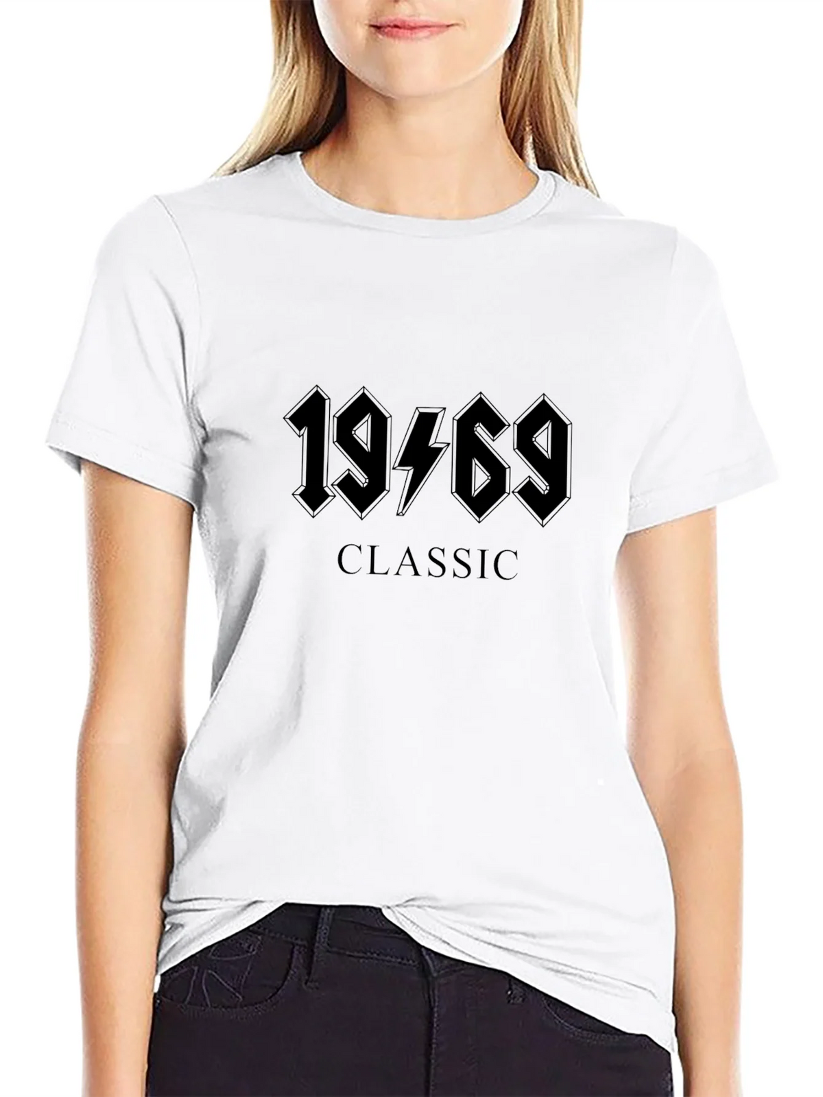 1969 Classic Rock Style Graphic Tee - Black Cotton T-Shirt product image 8