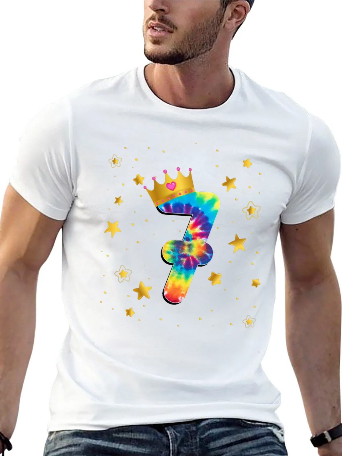 Birthday Tie-Dye Number 7 T-Shirt product image 12