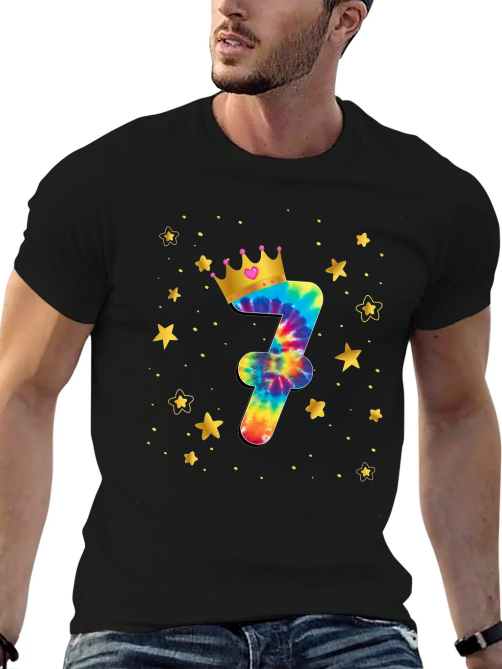 Birthday Tie-Dye Number 7 T-Shirt product image 6