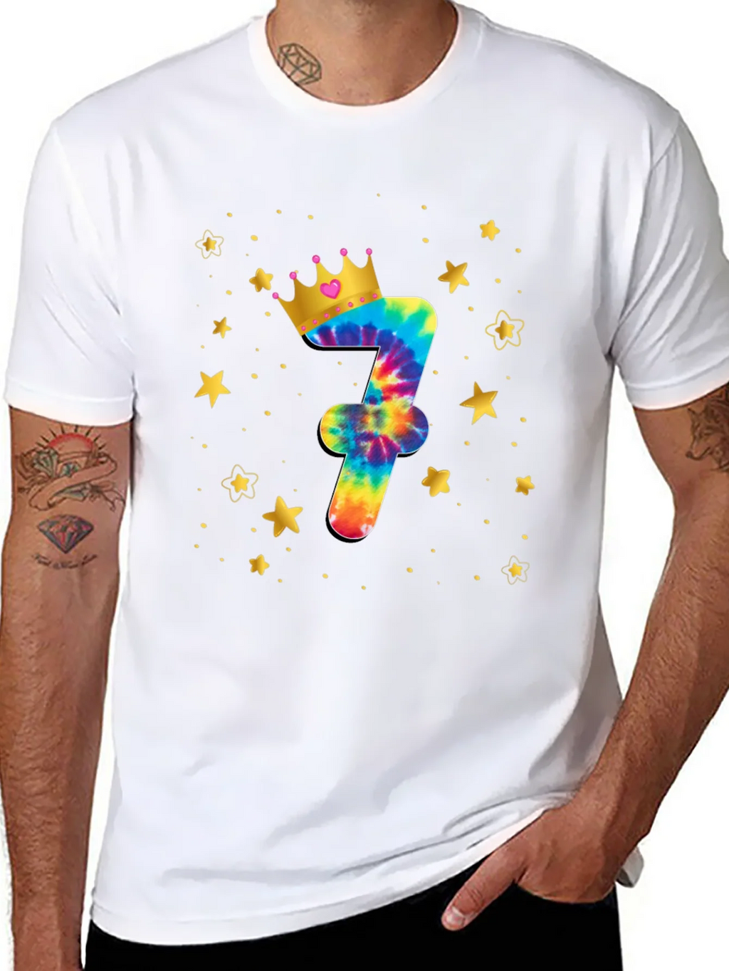 Birthday Tie-Dye Number 7 T-Shirt product image 7