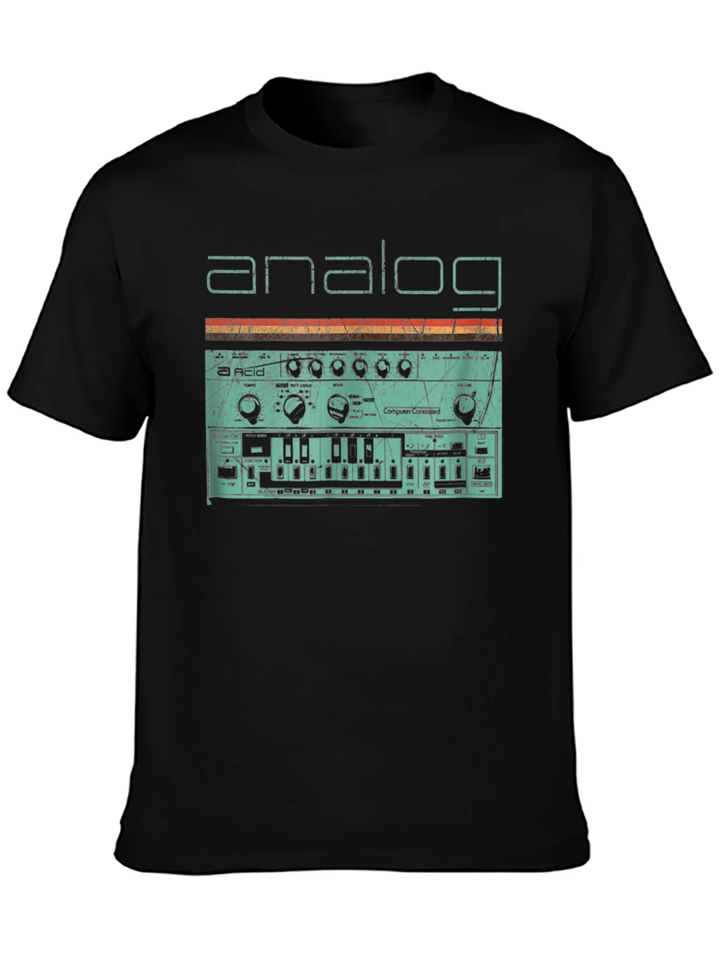 Analog Synth Graphic Tee - Retro Style Synthesizer T-Shirt product image 3