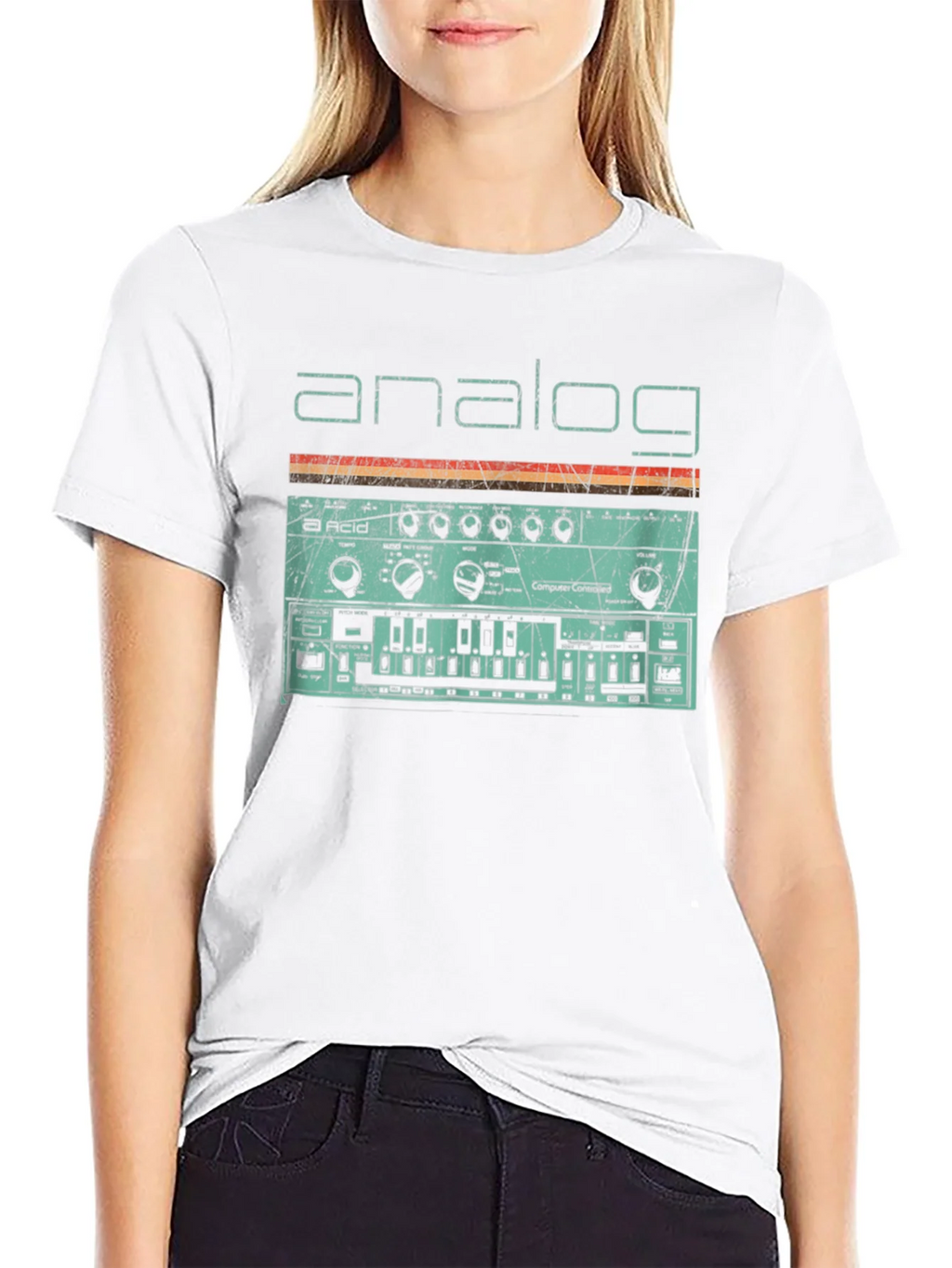 Analog Synth Graphic Tee - Retro Style Synthesizer T-Shirt product image 8