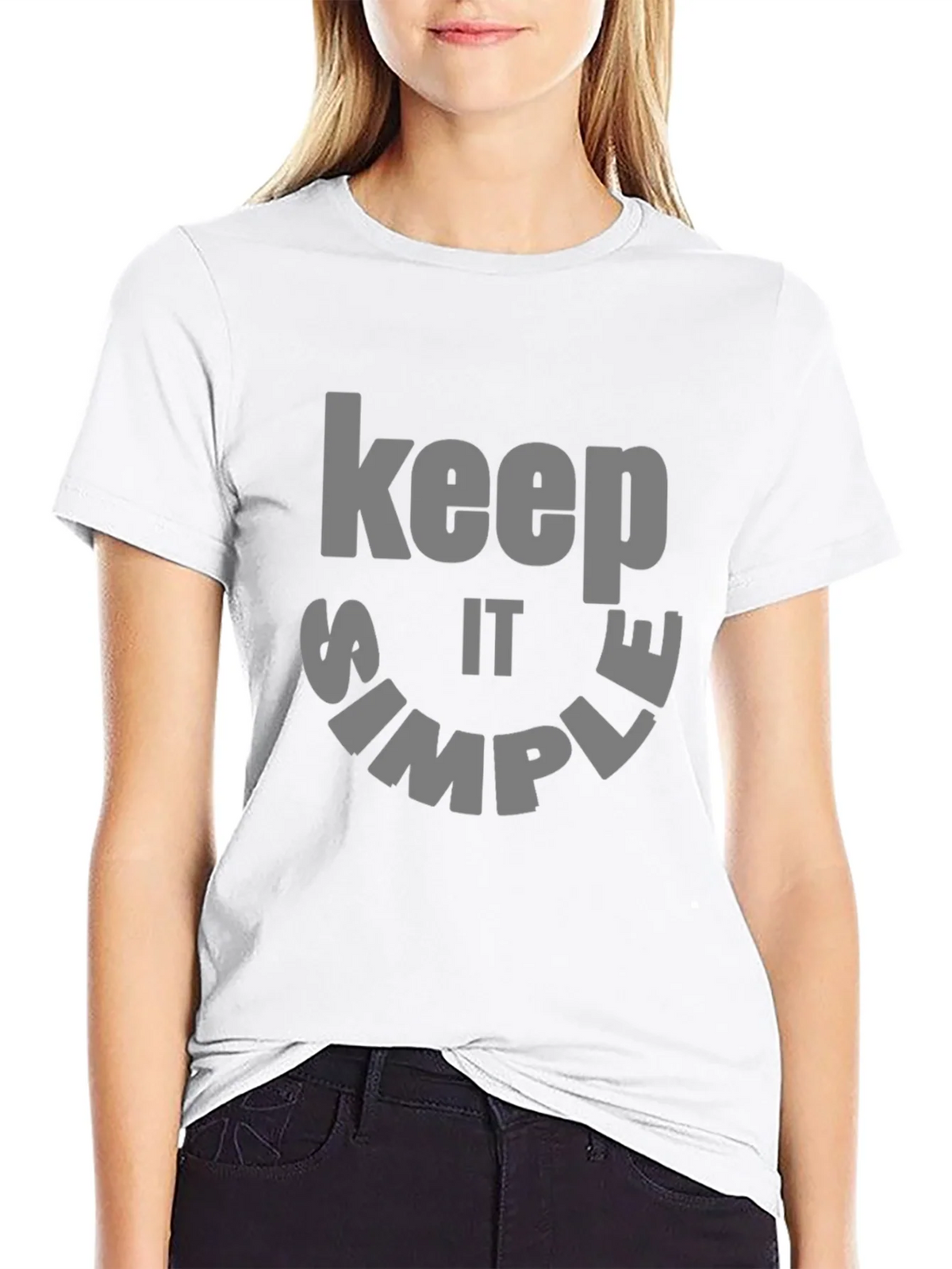 Keep it Simple Graphic Tee - Black Cotton product image 8
