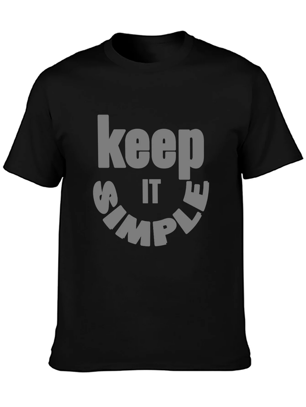 Keep it Simple Graphic Tee - Black Cotton product image 3