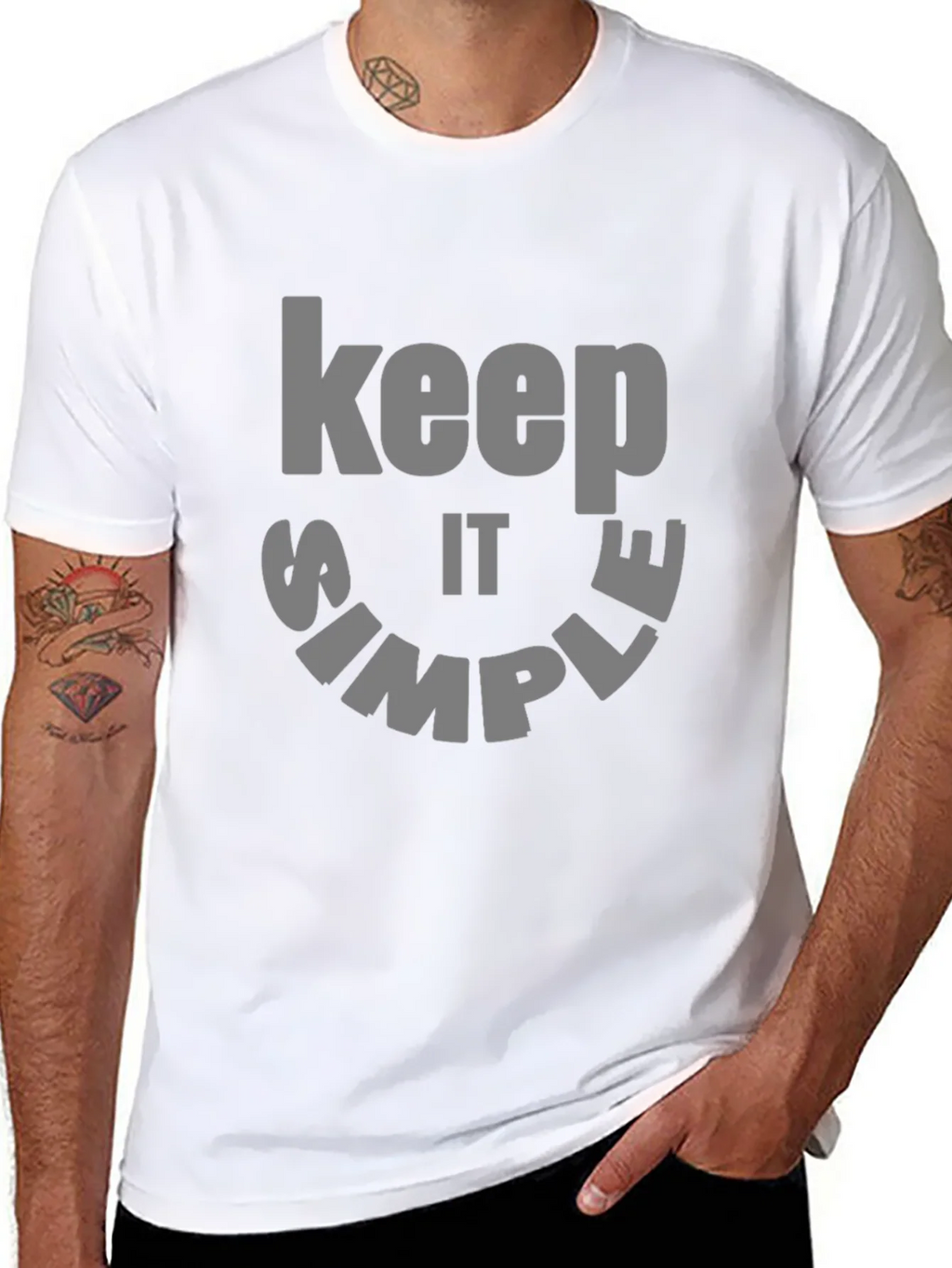 Keep it Simple Graphic Tee - Black Cotton product image 7