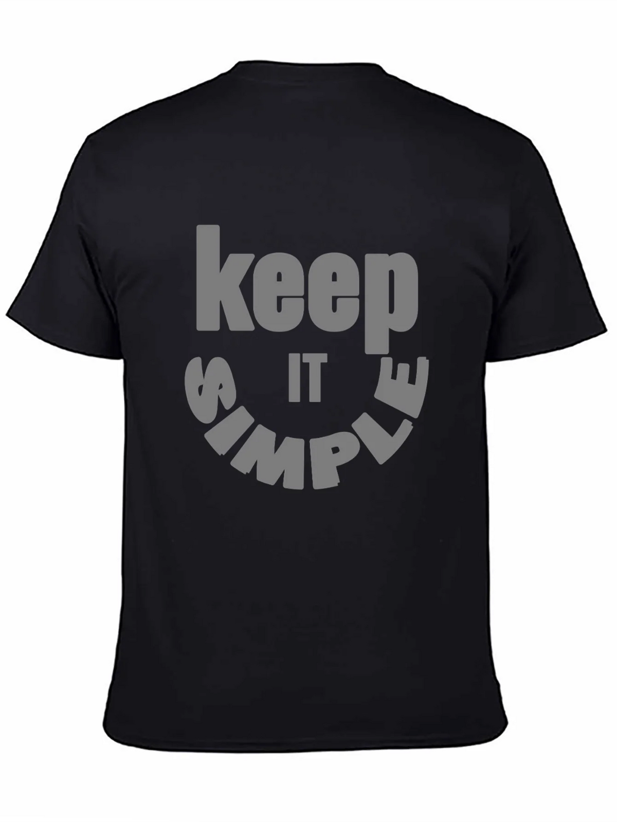 Keep it Simple Graphic Tee - Black Cotton product image 4