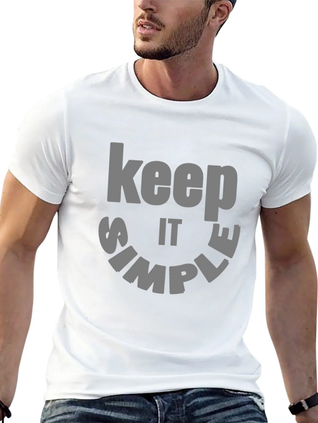 Keep it Simple Graphic Tee - Black Cotton product image 12