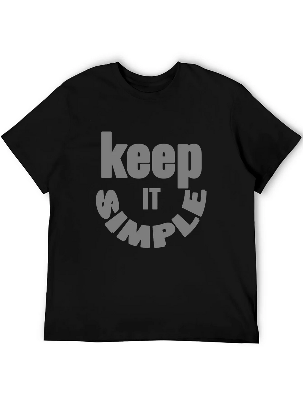 Keep it Simple Graphic Tee - Black Cotton product image 5