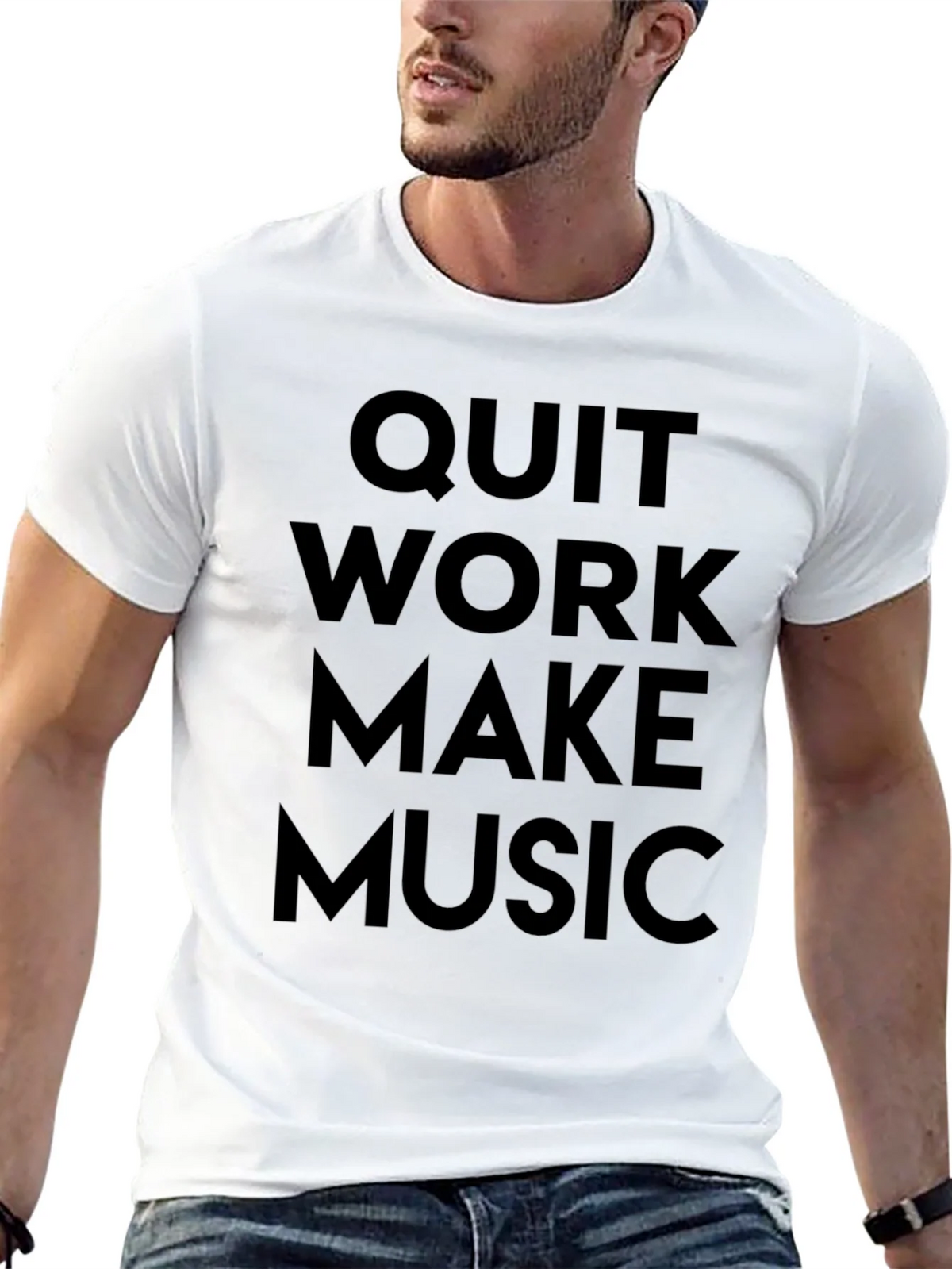 Quit Work Make Music T-Shirt product image 9