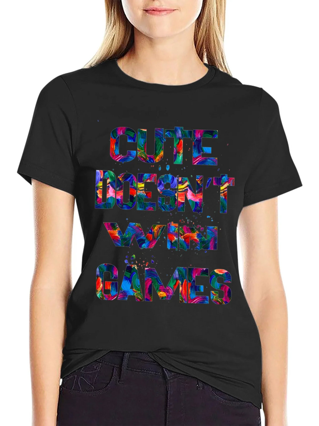 Cute Doesnt Win Games Graphic T-Shirt product image 2