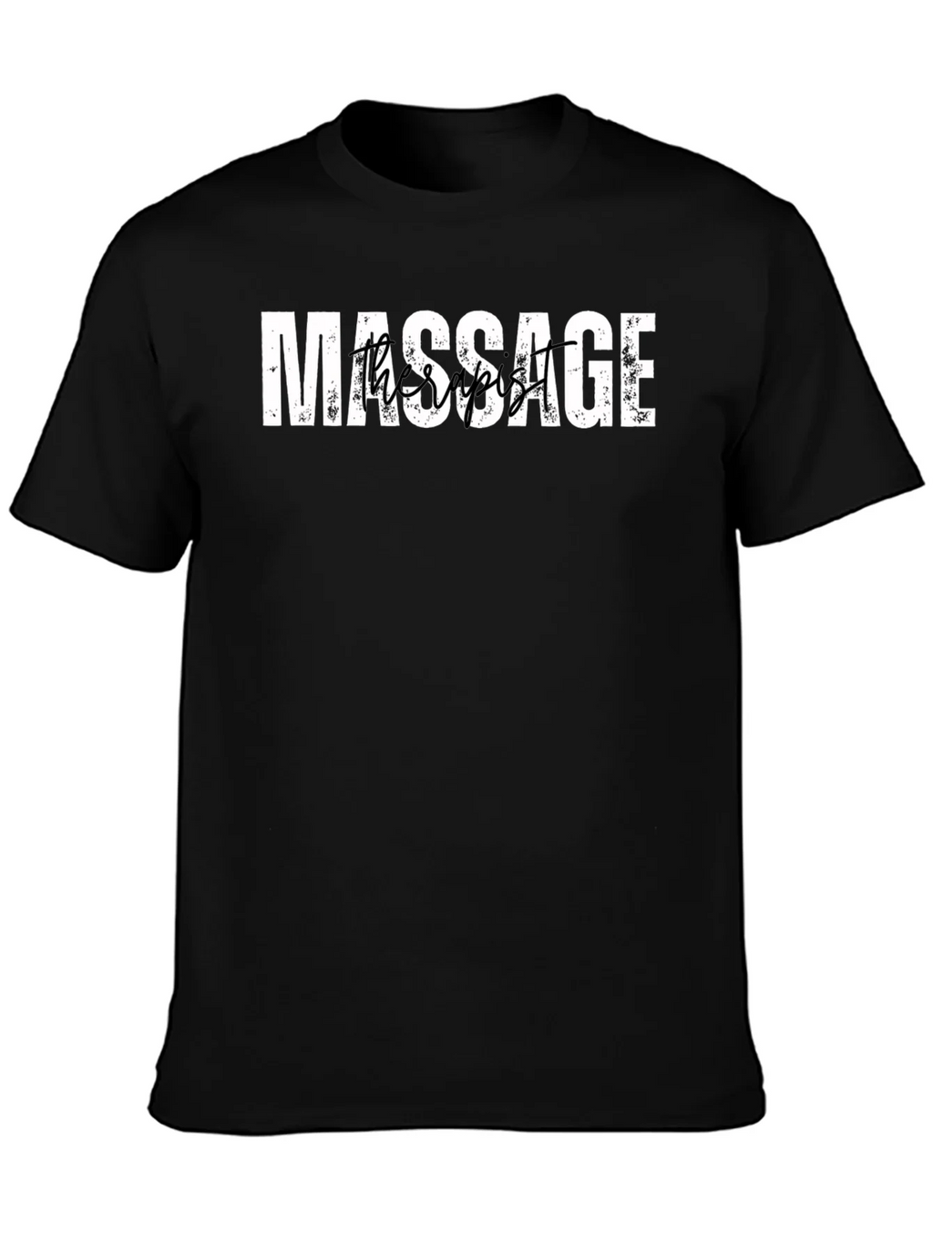 Massage Therapist Graphic Tee - Black Cotton Blend Shirt product image 3
